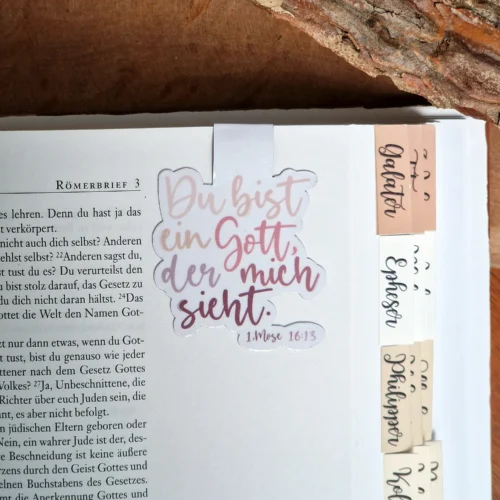 christliche Kleidung Du bist ein Gott der mich sieht | 1. Mose 16:13 | Magnet-Lesezeichen | Christlich | Geschenk mookho