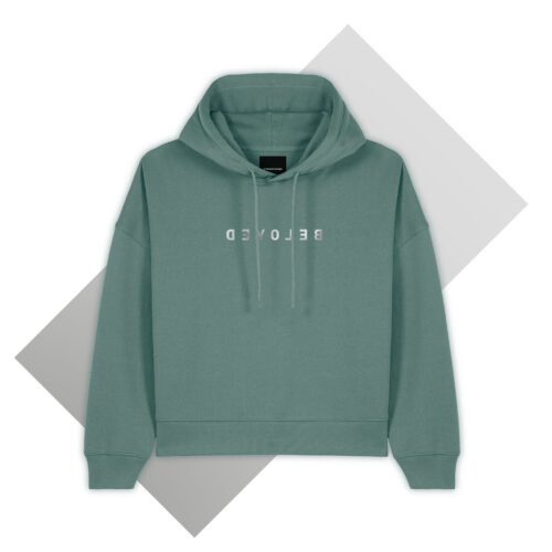 christliche Kleidung BELOVED Hoodie | green bay | Damen | Fairwear Qualität mookho