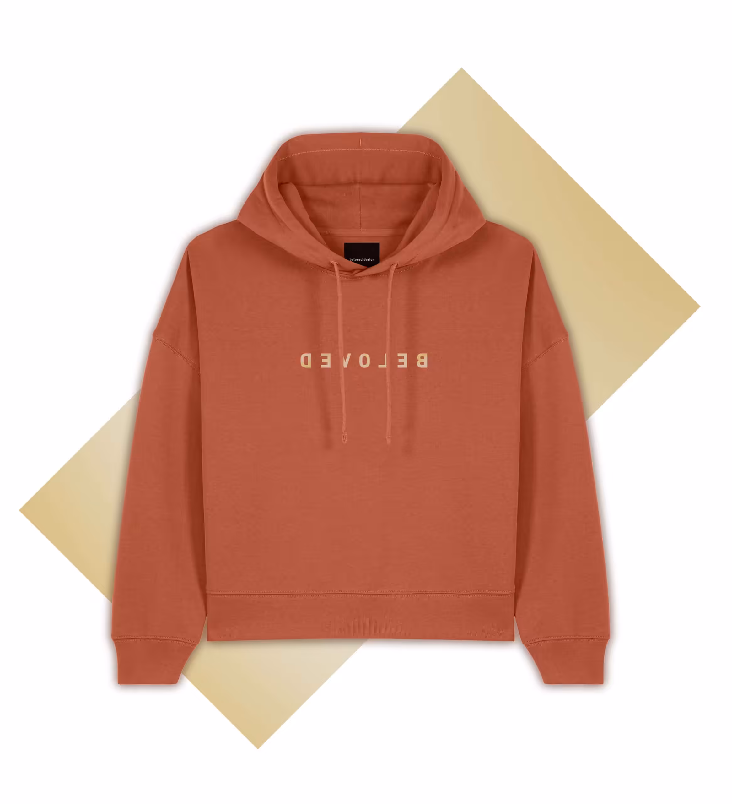 Moderner christlicher Hoodie mit "Beloved" Aufdruck, religiöse Mode für Christen.