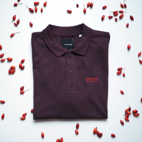 christliche Kleidung BELOVED | Poloshirt | Burgundy | Fairwear Qualität beloved.design