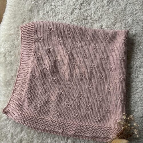 christliche Kleidung Babydecke Gestrickt Rosa mookho