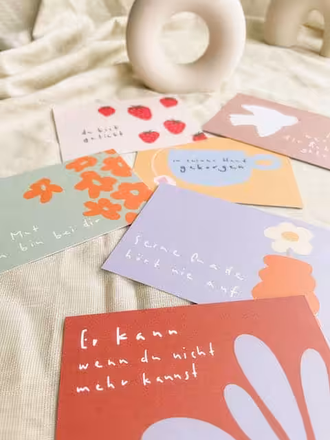 Bunte christliche Grußkarten, liebevolle Bibelverse und gesegnete Karten für Christen.