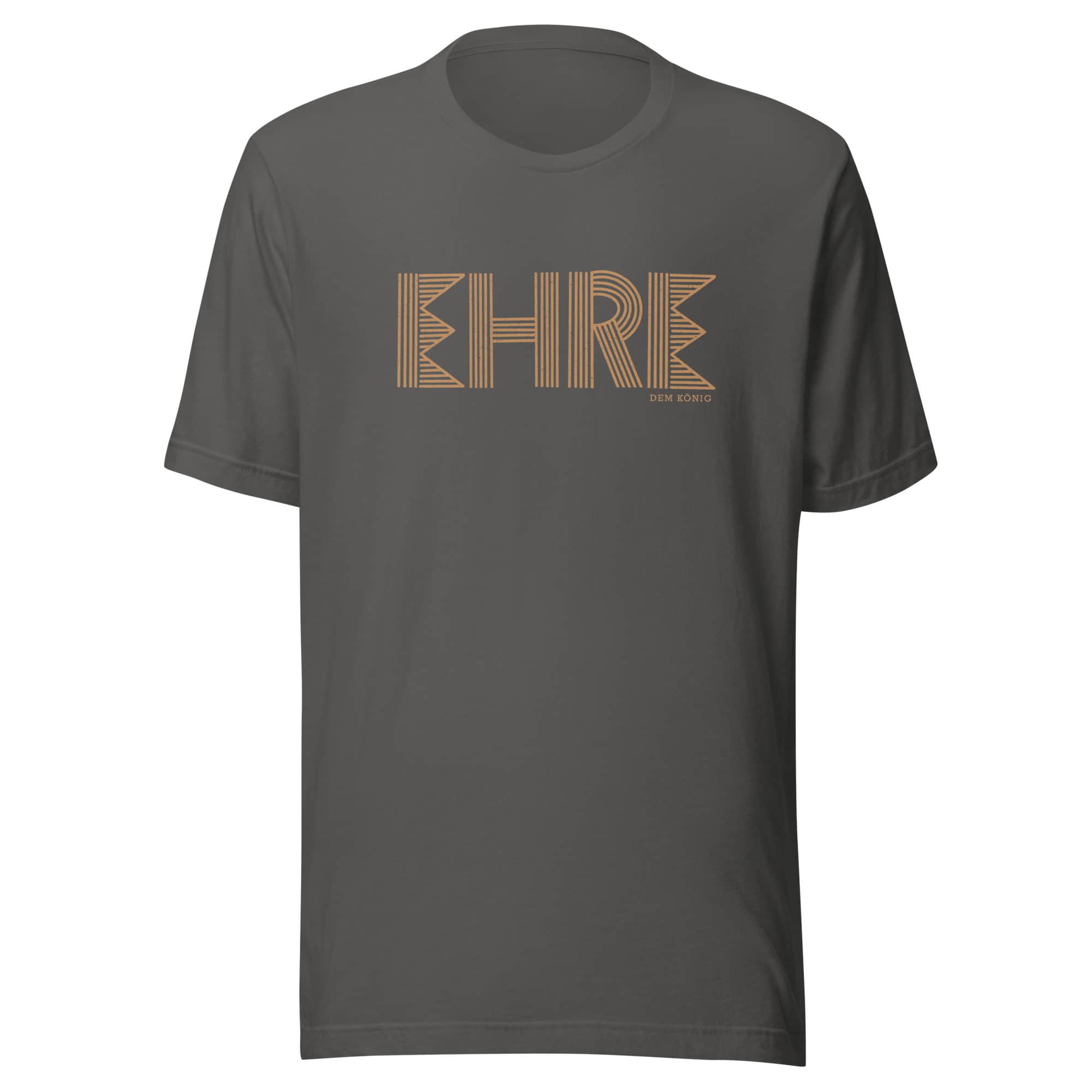 Shirt Ehre dem König 3 Moderner grauer T-Shirt mit christlichem God’s Word Design, perfect für christliche Marken.