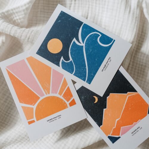 christliche Kleidung 3er Set Postkarten "Zusagen Gottes" MemoryCards Design