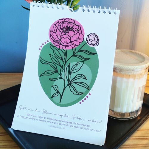 christliche Kleidung Blumenkalender DinA5 quicklebendig