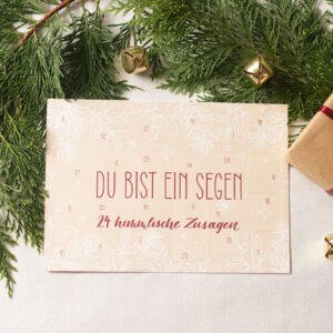Adventskalender mit 24 Bibelversen, ideal für die Vorweihnachtszeit. Perfekt für Familie, Paare und als Geschenk.