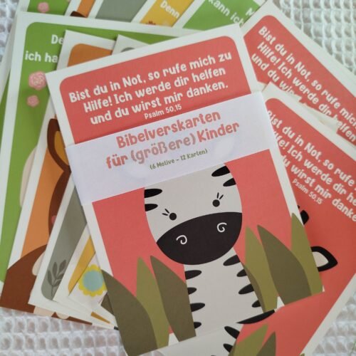 christliche Kleidung Bibelverskarten für (ältere) Kinder quicklebendig