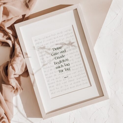 christliche Kleidung Psalm 23 – Poster DIN A3 colibriARTS