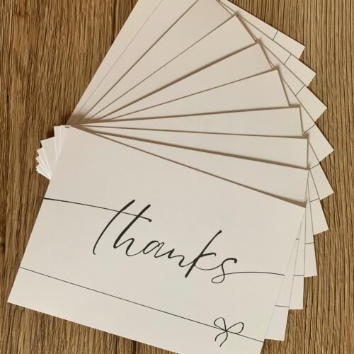 christliche Kleidung Postkarte "thanks" embraced.