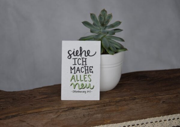 Lebendige christliche Inspiration, Bibelvers, christliches Zitat, Gartendekoration.