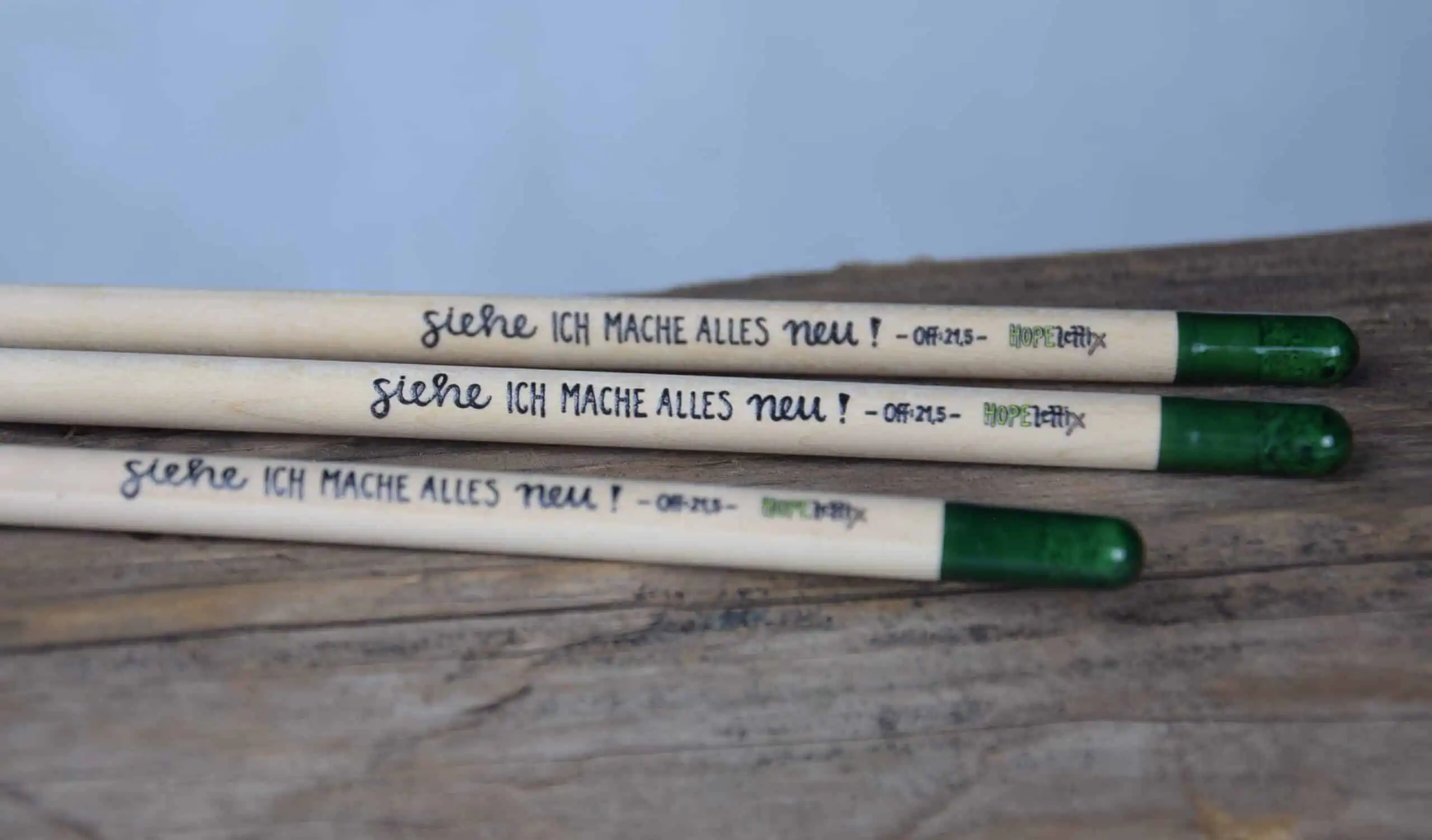 Bleistift Set mit Samenkapsel Jahreslosung 2026 "Alles neu" 2 Glaube, christliche Botschaft, Hoffnung, religiöse Gegenstände, christliche inspiration, Gebetszubehör.