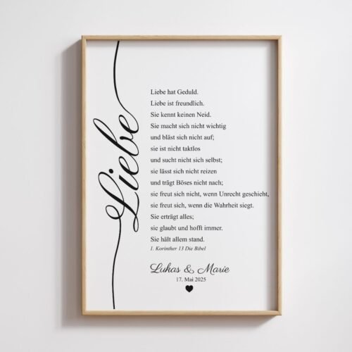 christliche Kleidung Poster Liebe 1. Korinther 13 KOINONIA INSPIRATIONS