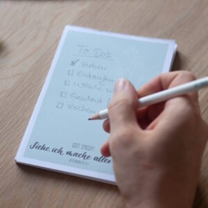 Schreibset zur Jahreslosung 2026 mit Notizblock und Bleistift, christliches Geschenk mit Bibelvers Offenbarung 21,5