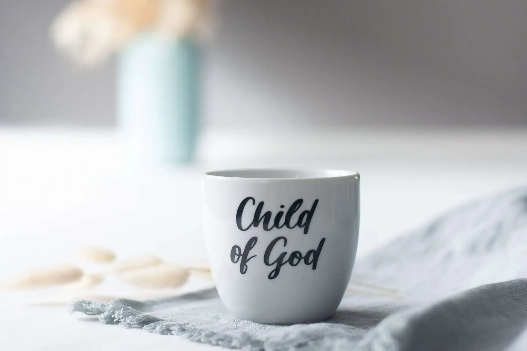Christliche Tasse „Child of God“ 5 Kinder Gottes Tasse, christliches Geschenk, Glaube, religiöses Dekor, christliche Marke.