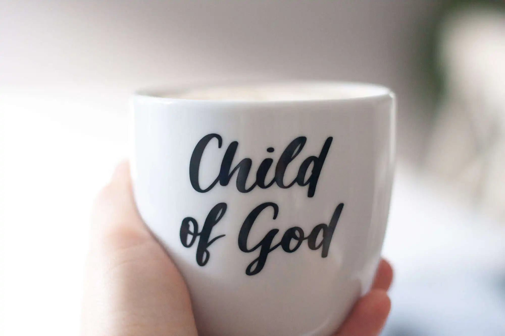 Christliche Tasse „Child of God“ 3 Segnungskaffeetasse mit christlichem Motiv, Glaube, Religion, Christen, Gebet, Tasse, Kaffee.