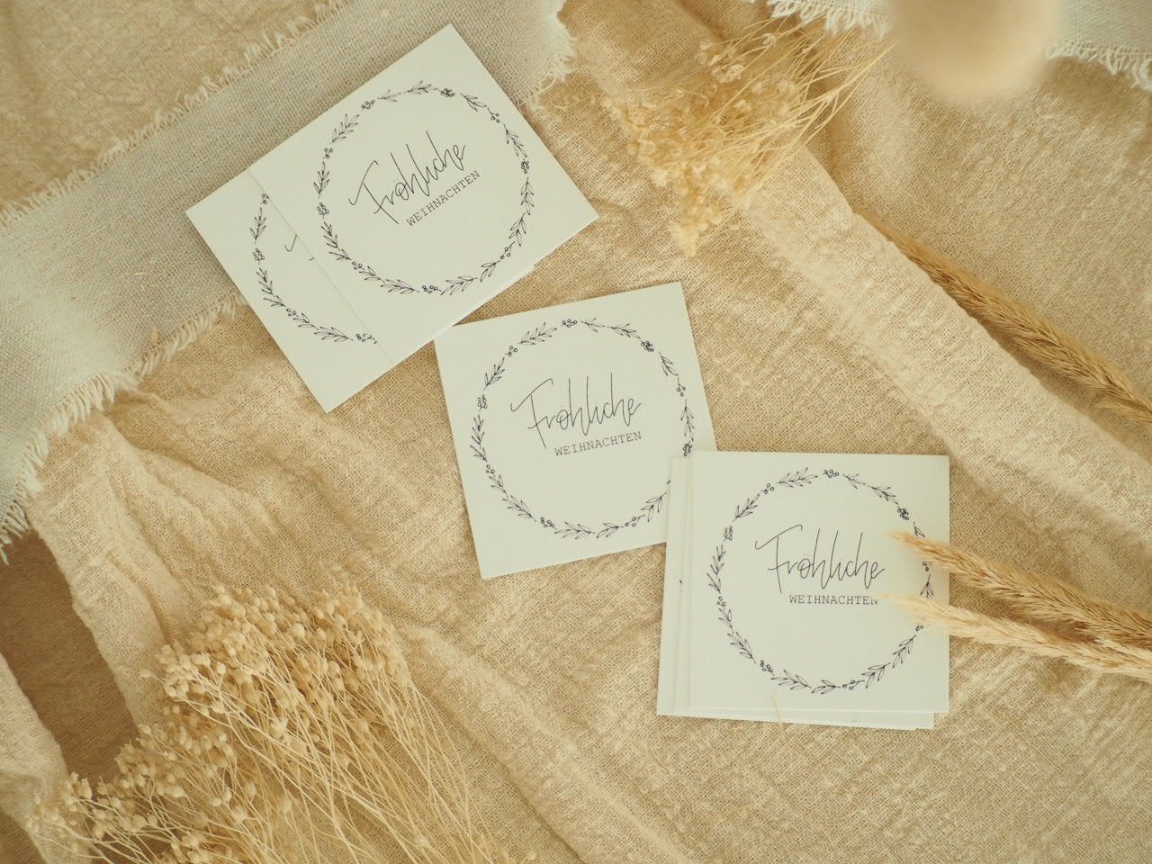 Fröhliche Weihnachten, Minikartenset, 6Er Kartenset – Bild 4