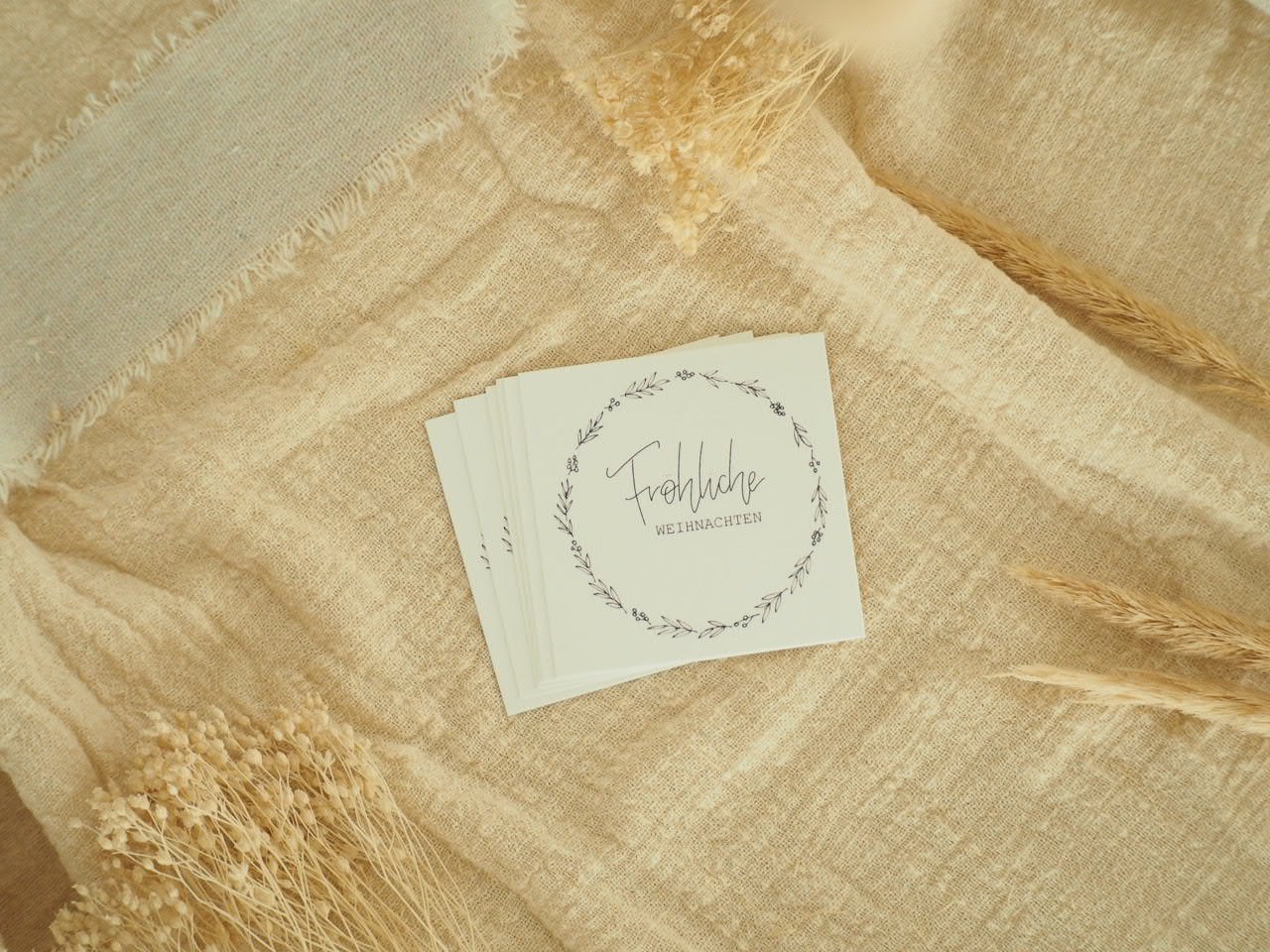 Fröhliche Weihnachten, Minikartenset, 6Er Kartenset – Bild 3