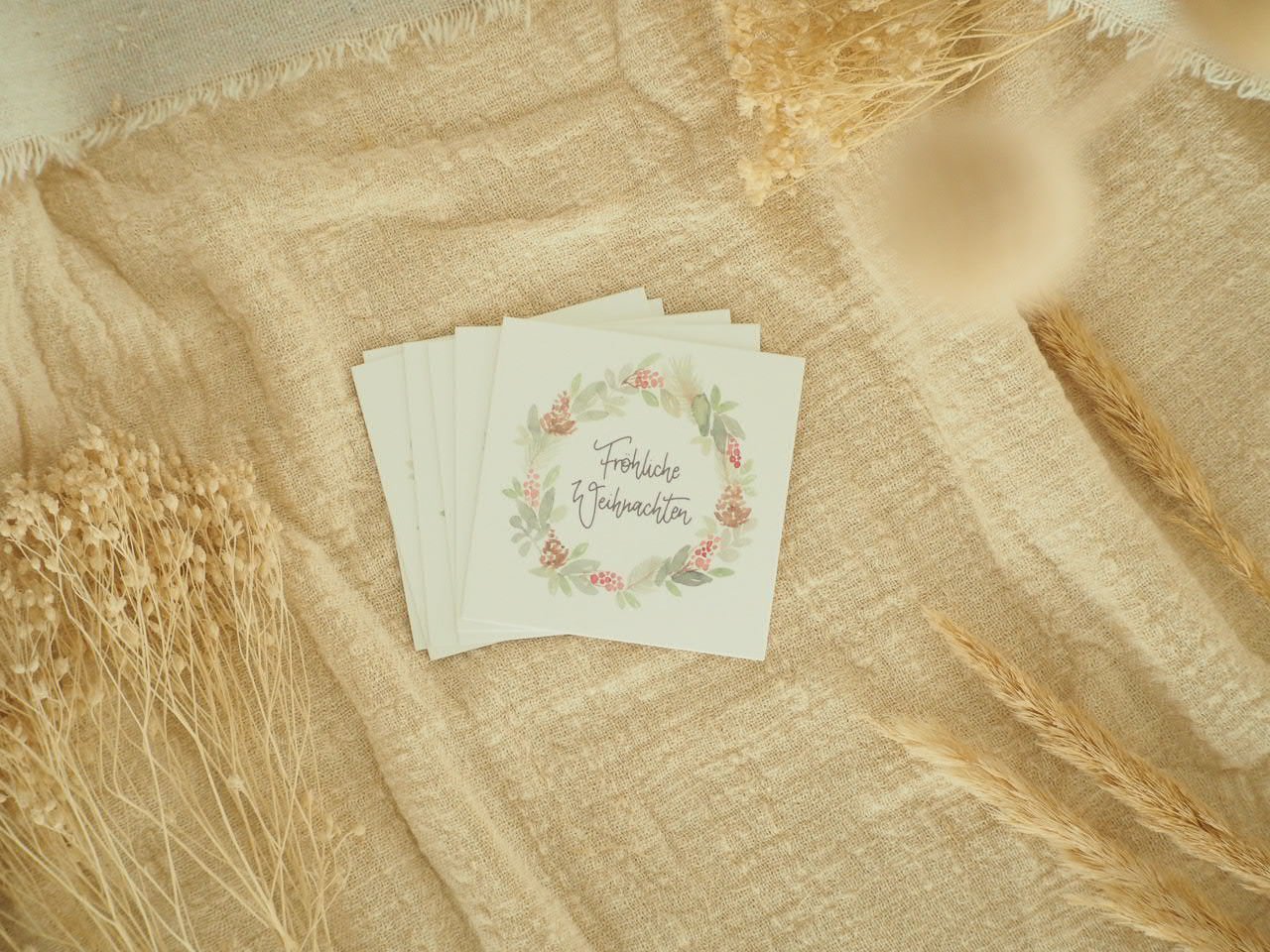 Fröhliche Weihnachten, Minikartenset, 6Er Kartenset – Bild 4