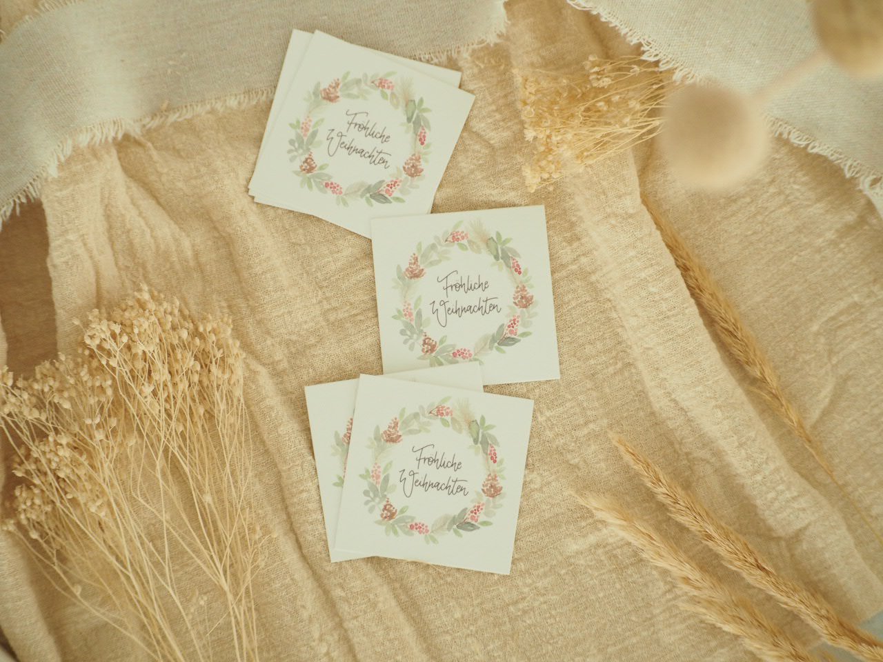 Fröhliche Weihnachten, Minikartenset, 6Er Kartenset – Bild 3