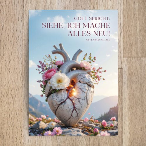 Jahreslosung 2026 Postkarte Motiv Herz