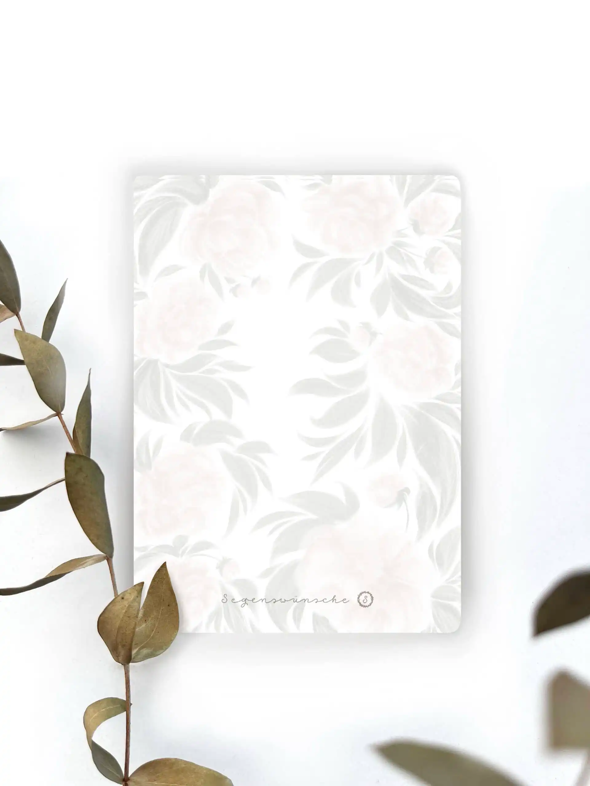 Christliche Karte | Beerdigung | Offenbarung 21, 4a | Bibelvers, christliches Geschenk, christliches Beerdigungsgeschenk, Beerdigungskarte 2 Elegantes Begrüßungs- oder Grußkarten-Design mit floralen Mustern in Pastellfarben.