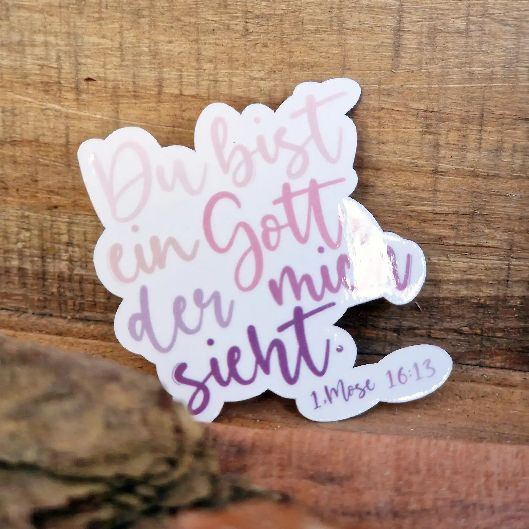 Inspirierendes Christliches Aufkleber Zitat: Du Bist Ein Gott Der Mich Sieht.