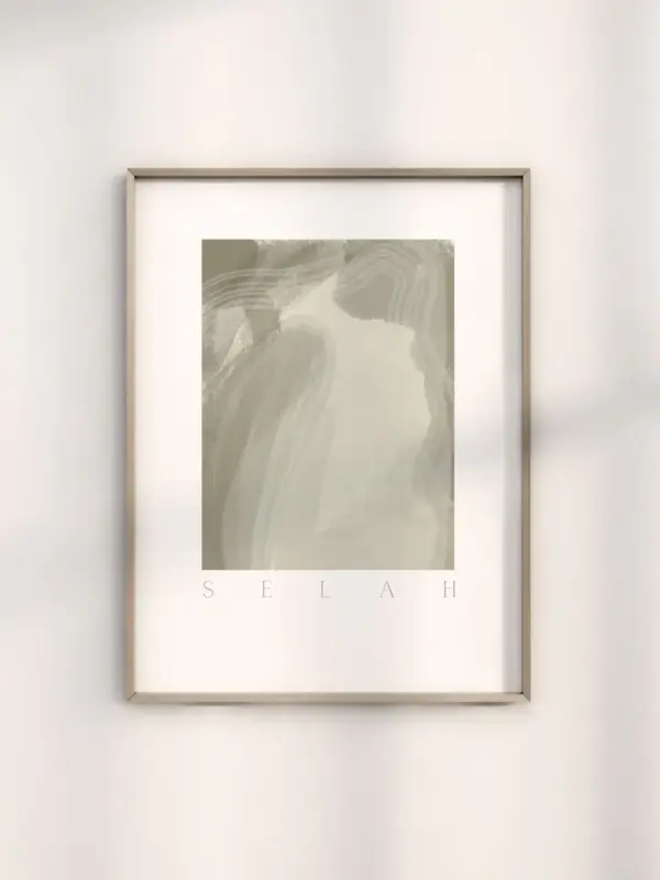 Moderne christliche Kunstposter mit minimalistischer Gestaltung und neutrale Farbpalette.