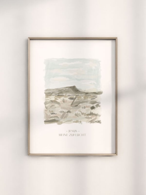 Gebetsposter mit Jesus-Zeichen für christliche Dekoration und Glaubensgeschenke.