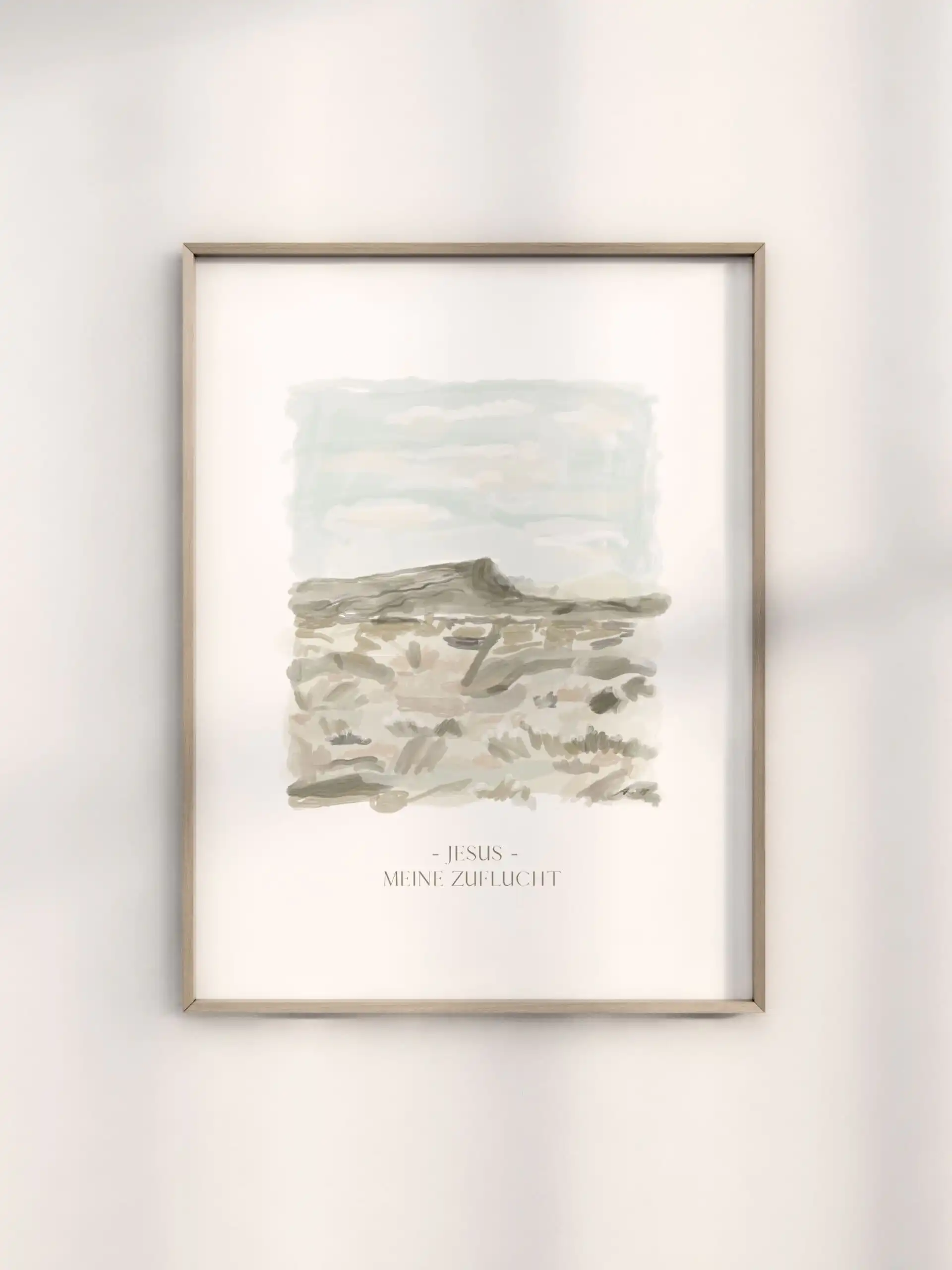 Gebetsposter mit Jesus-Zeichen für christliche Dekoration und Glaubensgeschenke.