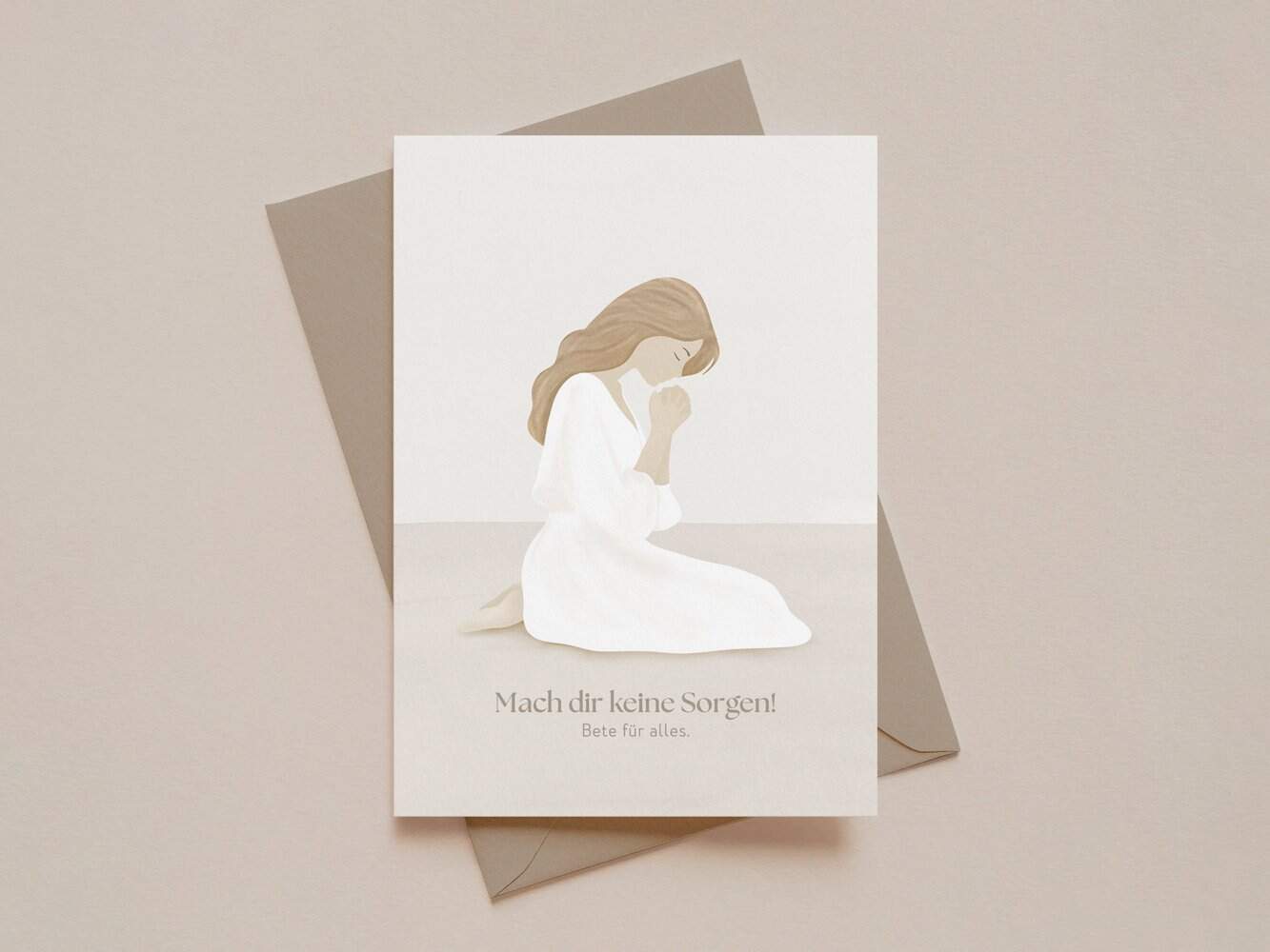 Besinnliche Christliche Karte Mit Gebet, Glaube Und Jesus Christ Symbol, Spirituelles Design.