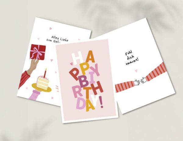 Freudevolle christliche Geburtstagskarten, christliche Grußkarten, Gottesbotschaft, Glaubensbotschaft.