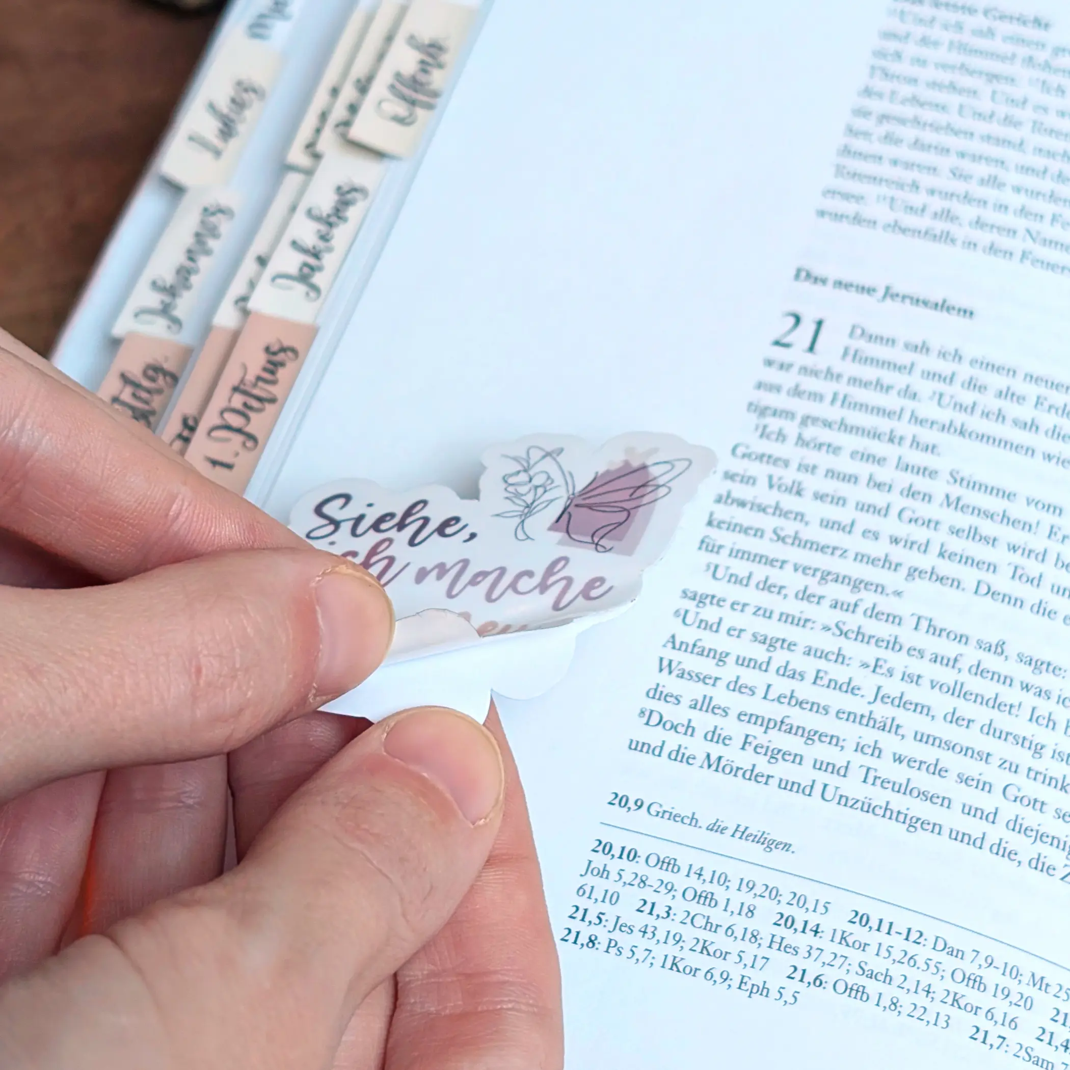 5x Sticker | Siehe, ich mache alles neu! | Set | Bibelvers | Christlich | Planner | Journal | Handmade | Vinyl | Geschenk | Jahreslosung 3 5x Sticker | Siehe, ich mache alles neu! | Set | Bibelvers | Christlich | Planner | Journal | Handmade | Vinyl | Geschenk | Jahreslosung – Bild 3
