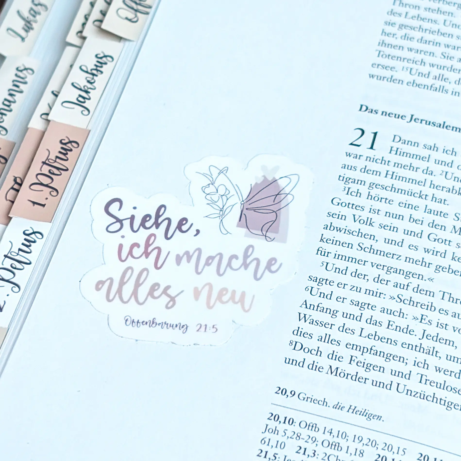 5x Sticker | Siehe, ich mache alles neu! | Set | Bibelvers | Christlich | Planner | Journal | Handmade | Vinyl | Geschenk | Jahreslosung 4 5x Sticker | Siehe, ich mache alles neu! | Set | Bibelvers | Christlich | Planner | Journal | Handmade | Vinyl | Geschenk | Jahreslosung – Bild 4