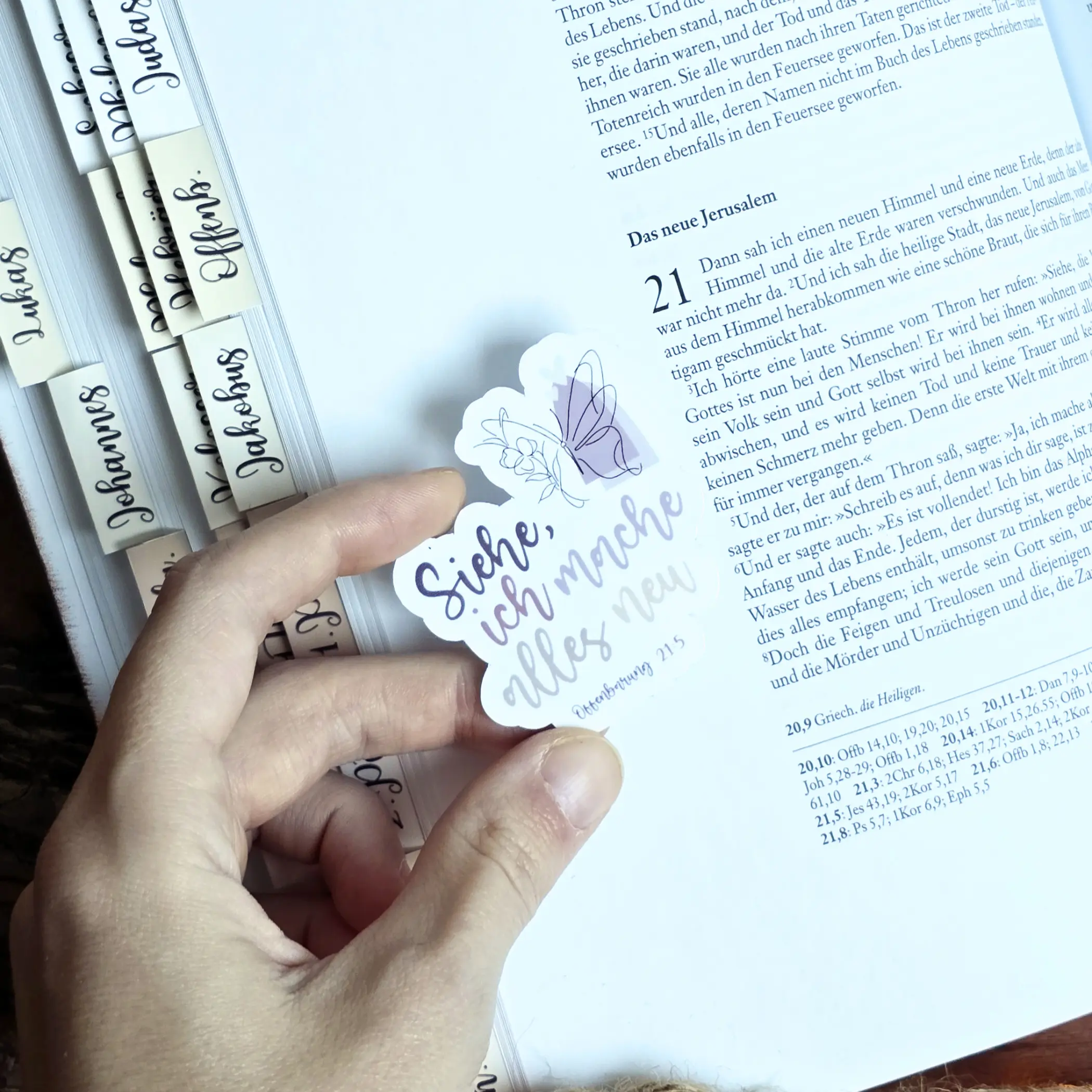 5x Sticker | Siehe, ich mache alles neu! | Set | Bibelvers | Christlich | Planner | Journal | Handmade | Vinyl | Geschenk | Jahreslosung 2 5x Sticker | Siehe, ich mache alles neu! | Set | Bibelvers | Christlich | Planner | Journal | Handmade | Vinyl | Geschenk | Jahreslosung – Bild 2