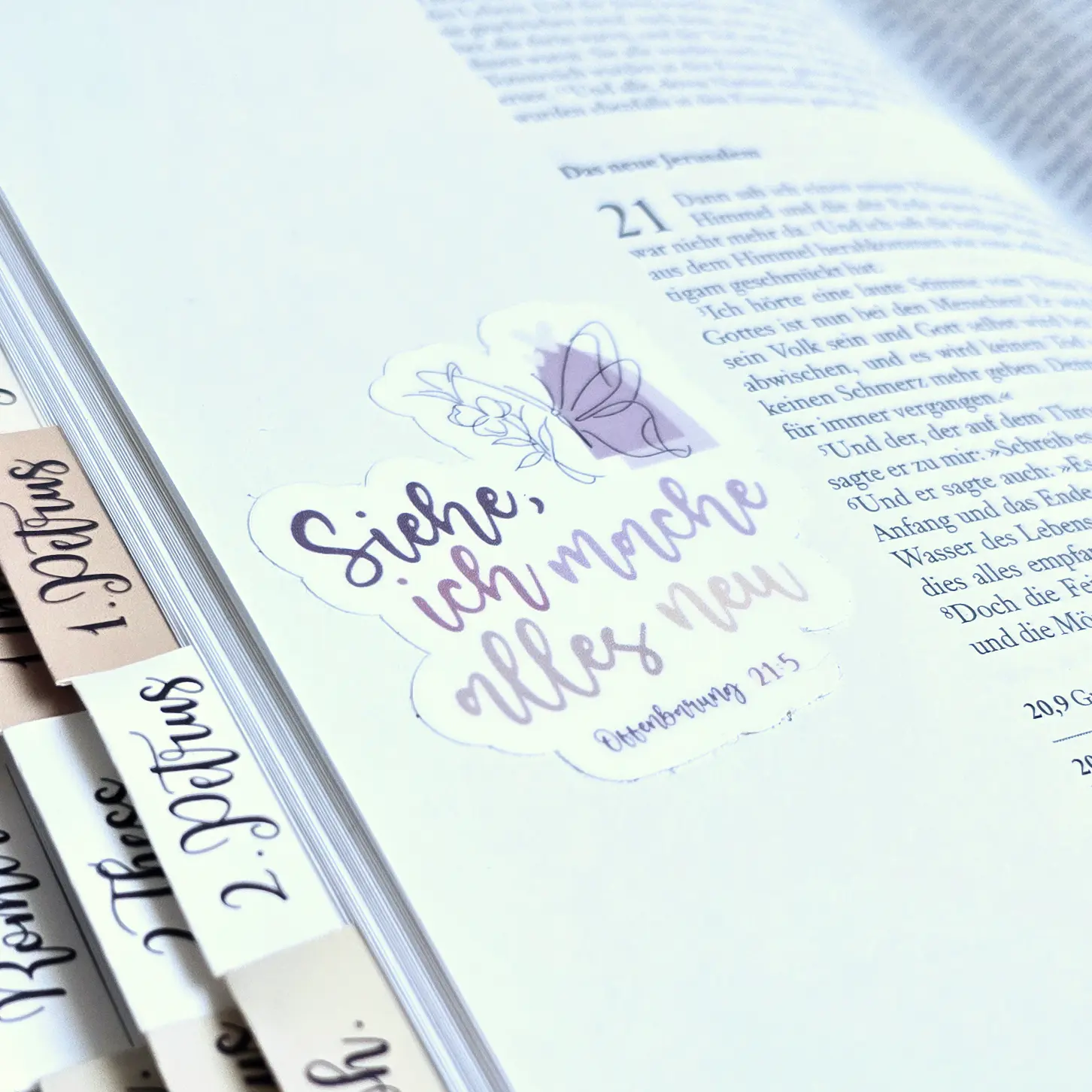 5x Sticker | Siehe, ich mache alles neu! | Set | Bibelvers | Christlich | Planner | Journal | Handmade | Vinyl | Geschenk | Jahreslosung 5 5x Sticker | Siehe, ich mache alles neu! | Set | Bibelvers | Christlich | Planner | Journal | Handmade | Vinyl | Geschenk | Jahreslosung – Bild 5