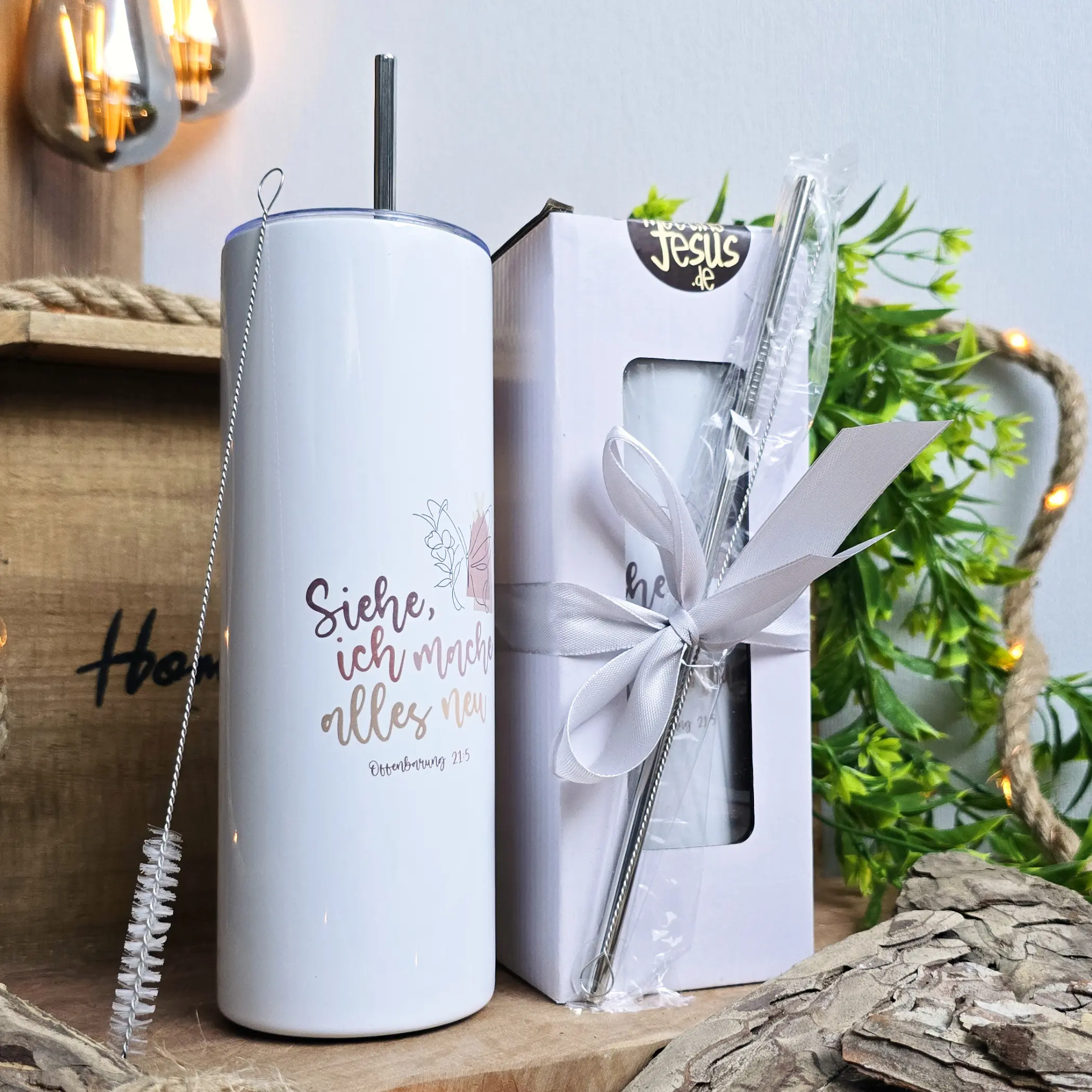Tumbler | Siehe, ich mache alles neu | Offenbarung 21:5 | Bibelvers | Christlich | Geschenk | Kaffee | Thermobecher | Strohhalm 5 Tumbler | Siehe, ich mache alles neu | Offenbarung 21:5 | Bibelvers | Christlich | Geschenk | Kaffee | Thermobecher | Strohhalm – Bild 5