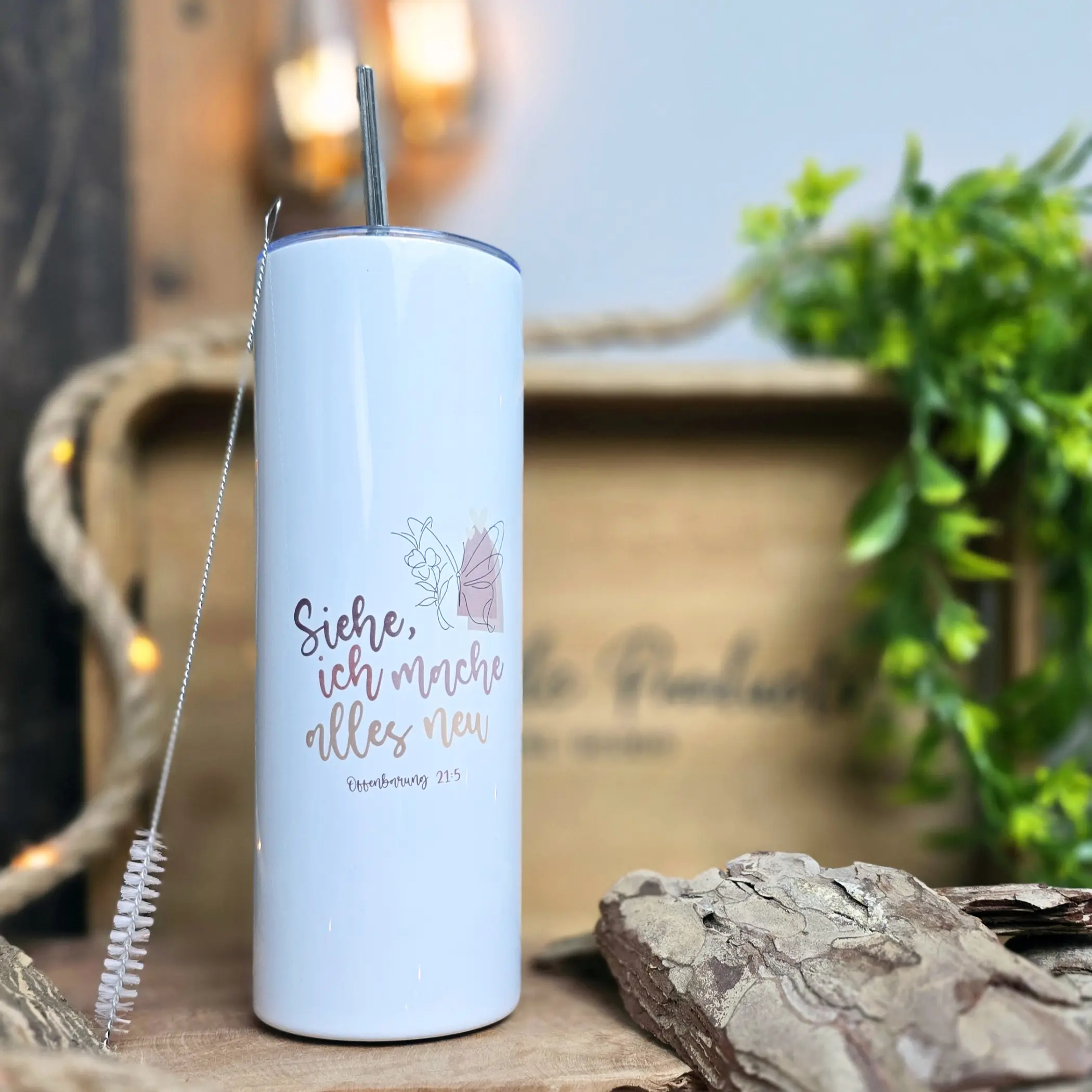 Tumbler | Siehe, ich mache alles neu | Offenbarung 21:5 | Bibelvers | Christlich | Geschenk | Kaffee | Thermobecher | Strohhalm 1 Tumbler | Siehe, ich mache alles neu | Offenbarung 21:5 | Bibelvers | Christlich | Geschenk | Kaffee | Thermobecher | Strohhalm