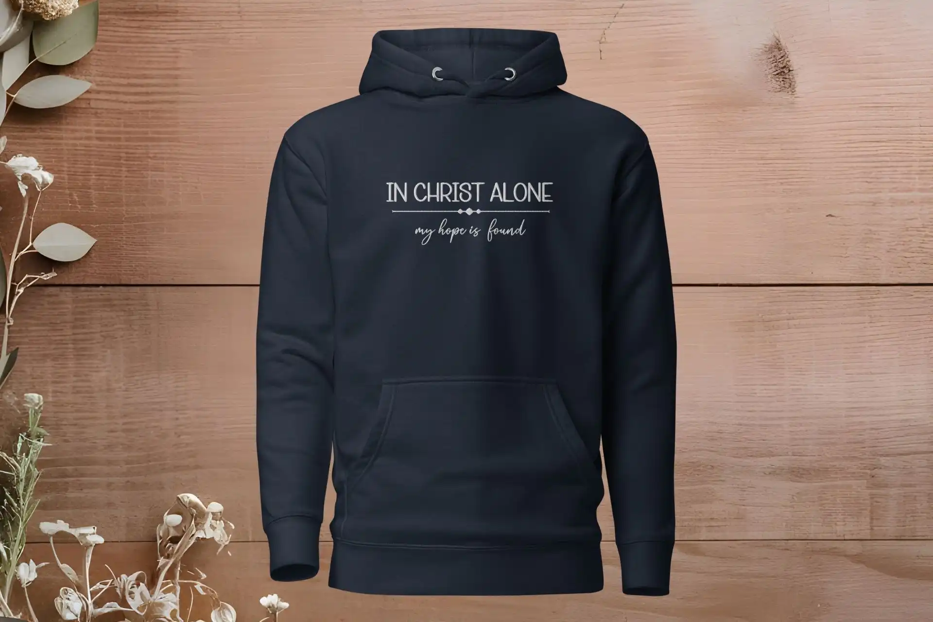 In Christ Alone Hoodie, christliche Mode, religiöse Kleidung, christliche Marken, christliche Gesche.