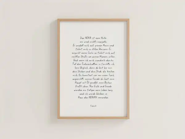 Der Herr ist mein Hirte, Vertrauen, Glauben, christliche Botschaft, Bibelzitat, religiöse Inspiratio.