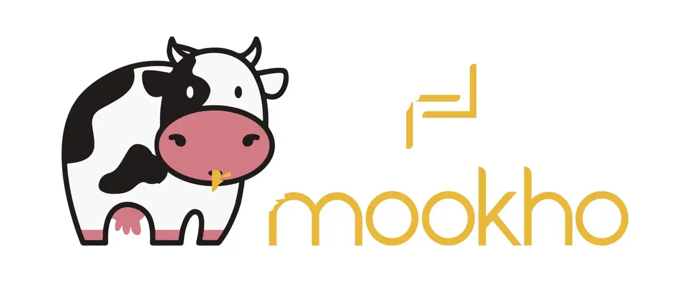 Ein niedliches Kuh-Logo für den christlichen Marktplatz mookho.de, Online-Shop für christliche Marke.