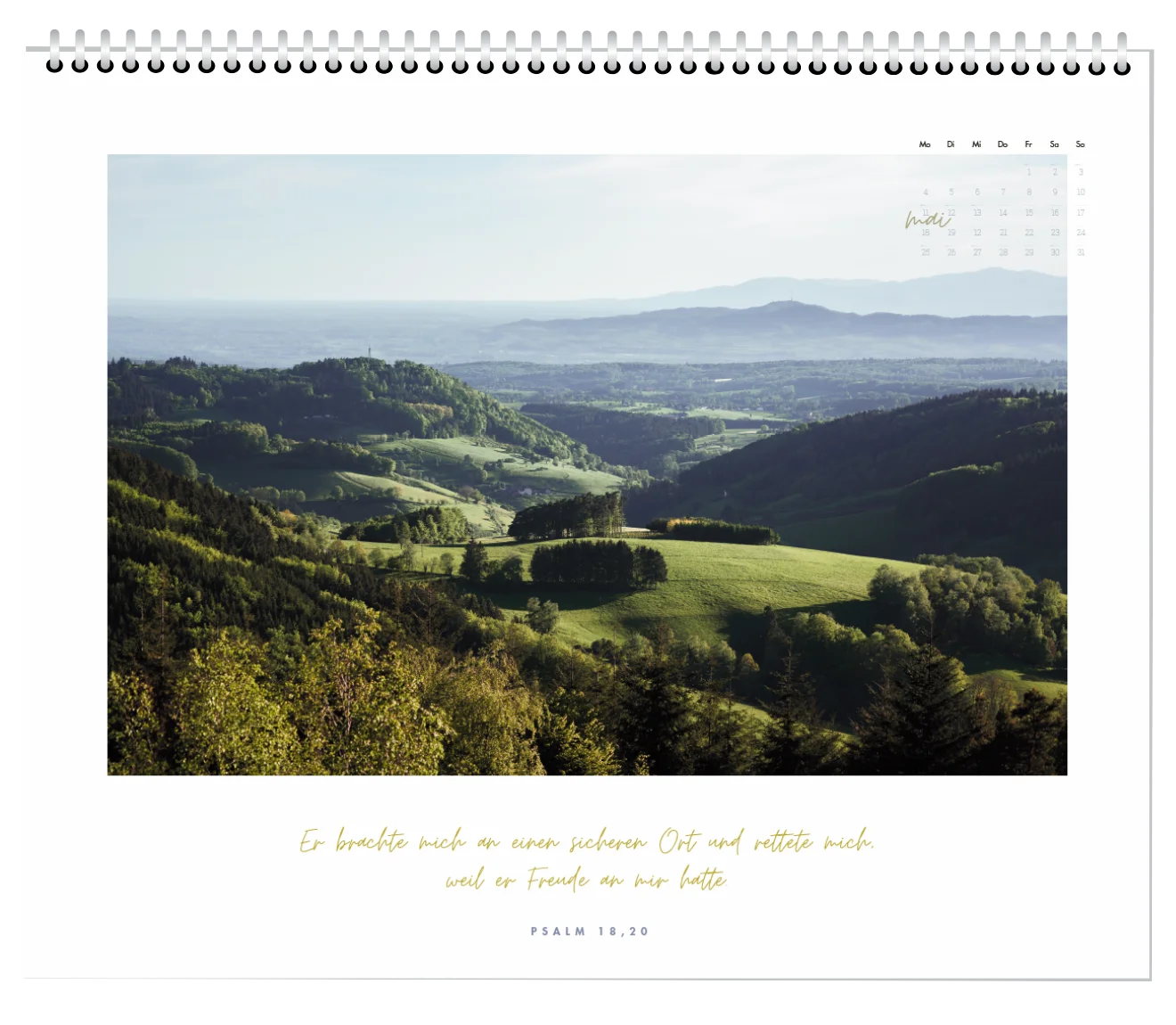 Jahreskalender mit Landschaftsbildern