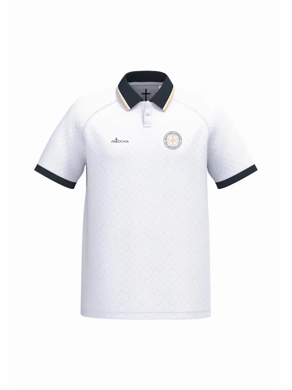 Christliches Polo-Shirt mit Logo, ideal für religiöse Marken und Events.