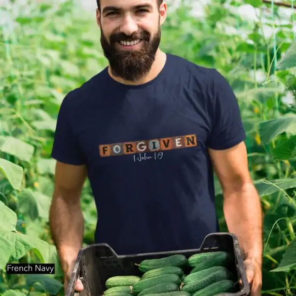 Forgiven T-Shirt mit Bibelvers, christliche Mode, Glaube, Hoffnung, Liebe, christliches Geschenk.