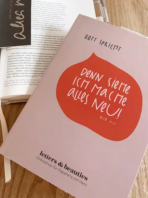 Notizheft "alles neu" 3 Neues Testament Buch für christliche Marken, christliche Botschaft, Inspiration.