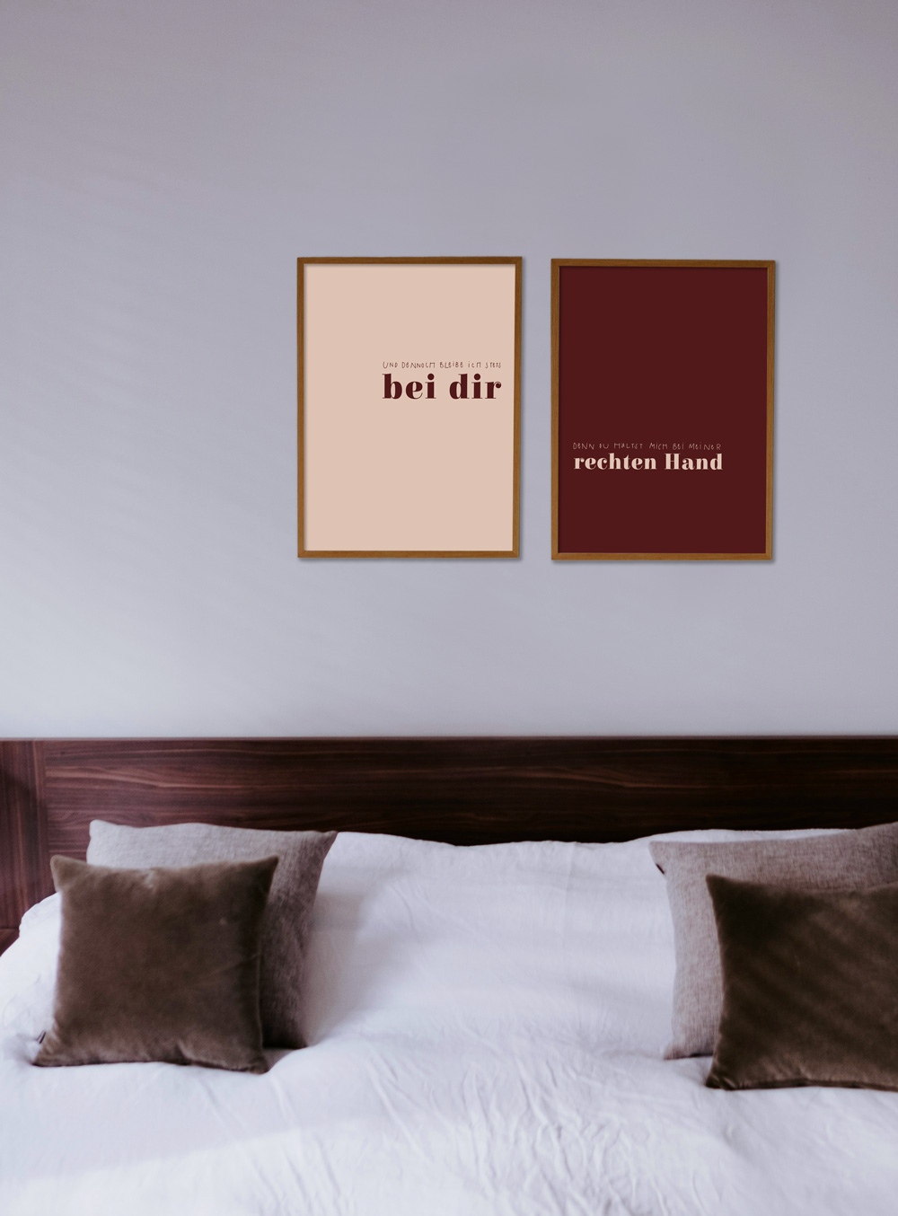 POSTER-DUO "UND DENNOCH" 3 Bei dir und reicher Hand - Christliche Wandkunst, Bibelzitate, christliche Dekoration.