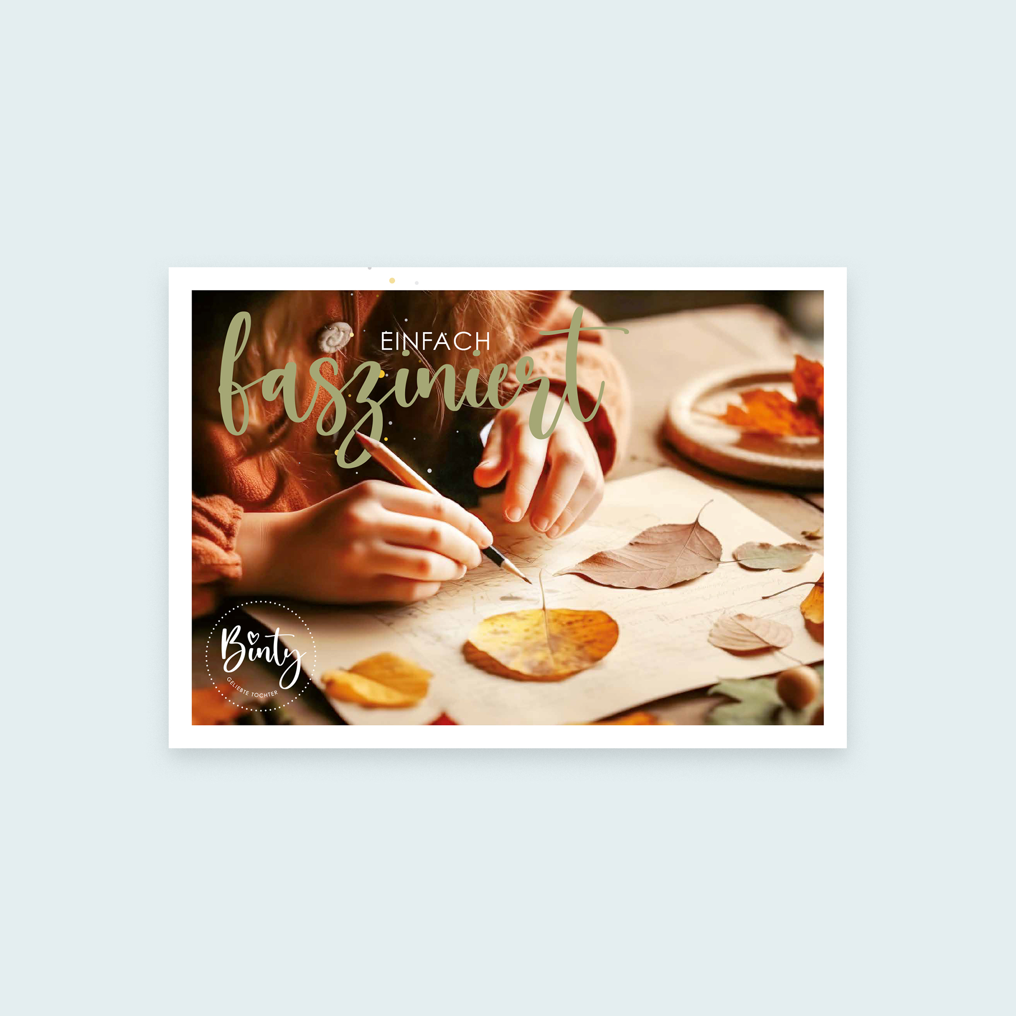 Postkarten Bundle | Herbstedition Ruth 3 Einfaches Bastelset mit Herbstblättern und Bastelmaterialien für Kinder.