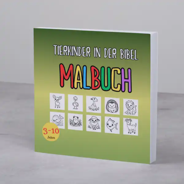 Kinder Malbuch mit Tieren in der Bibel, für 3-10 Jahre, christliches Kinderbuch.