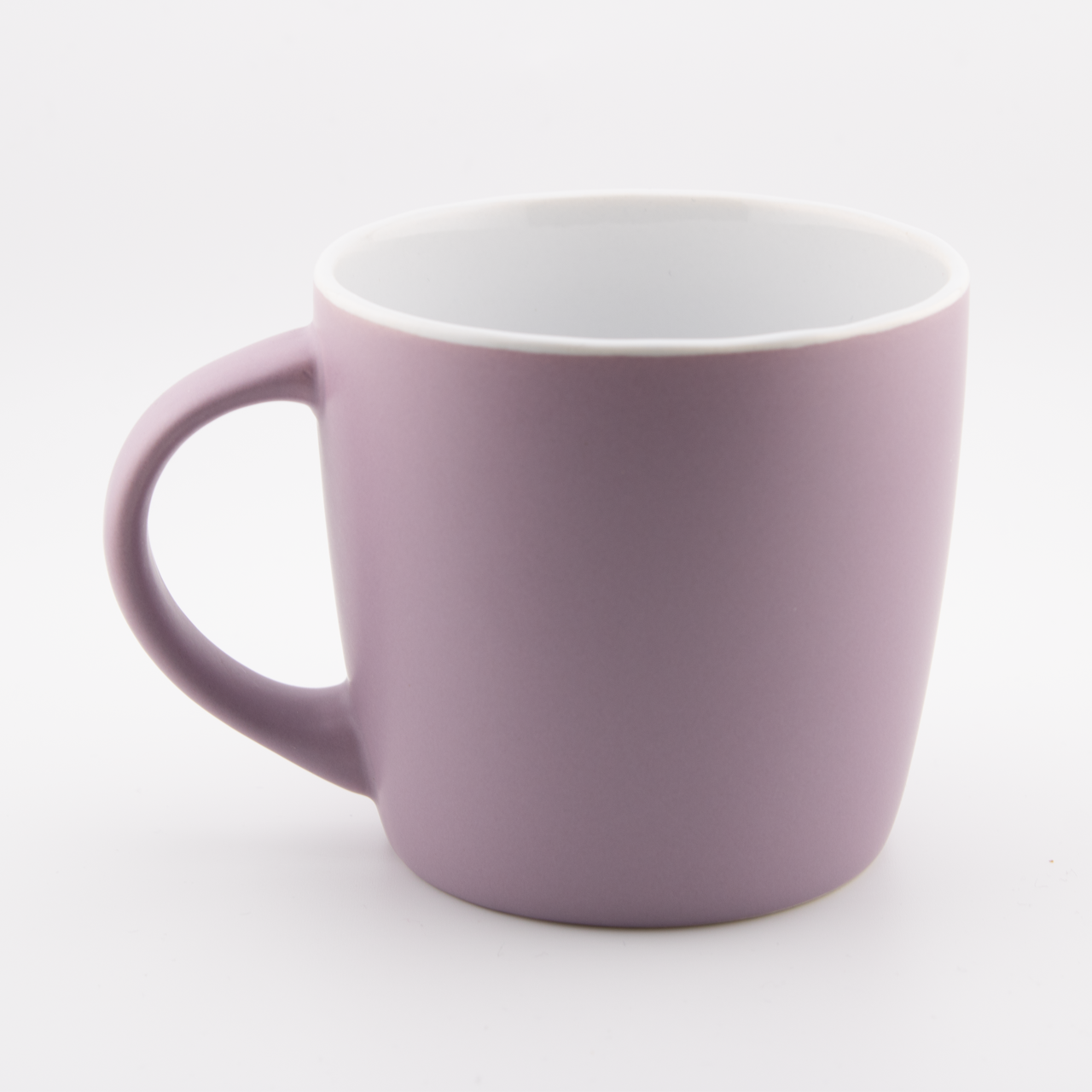 Herz | Tasse 6 Lila Tasse auf weißem Hintergrund, ideal für christliche Marken und Geschenke.