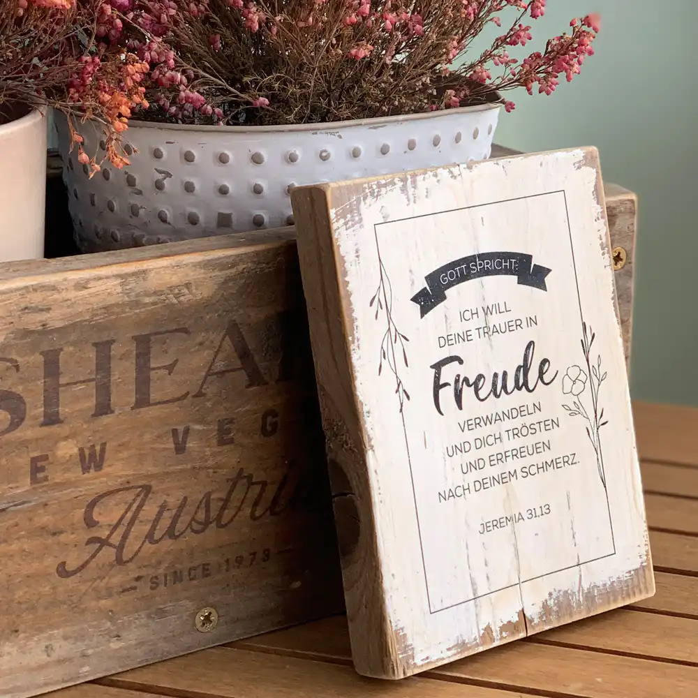 Dekoschild "Trauer Freude" 2 Dekoschild "Trauer Freude" – Bild 2