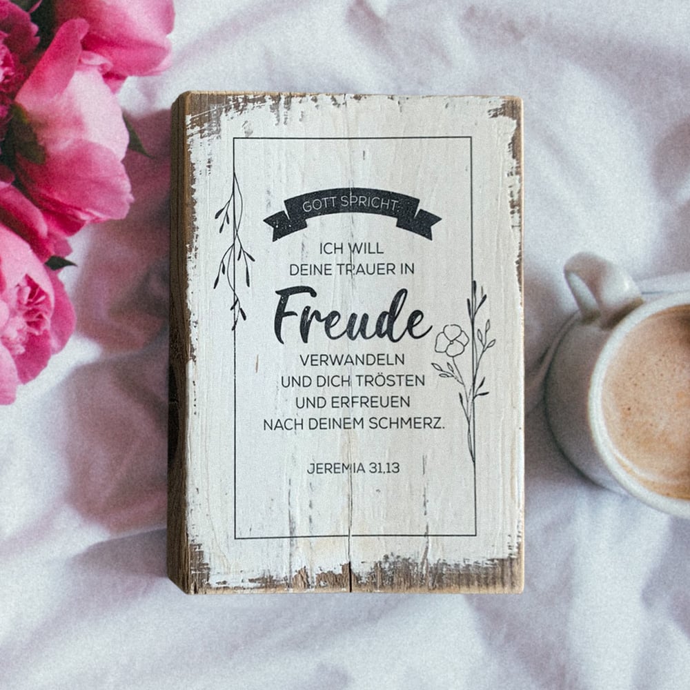 Dekoschild "Trauer Freude" 1 Dekoschild "Trauer Freude"